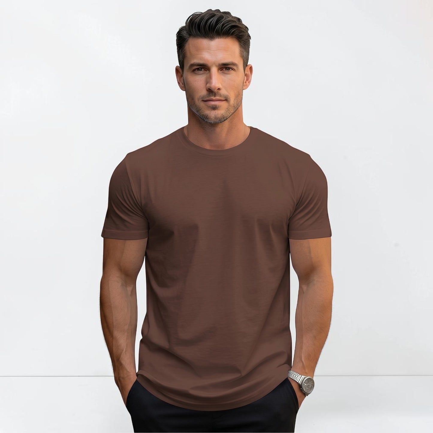 Montarello Round Neck Short Sleeve T-Shirt Men's