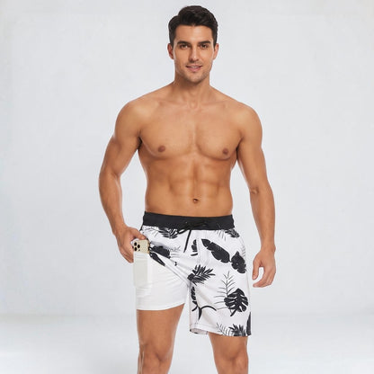 Montarello Men’s Compression-Lined Swim Shorts