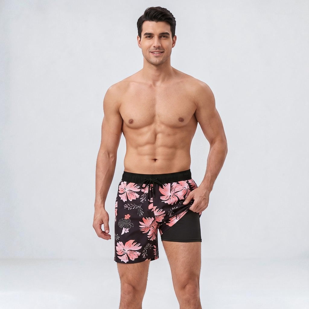 Montarello Men’s Compression-Lined Swim Shorts