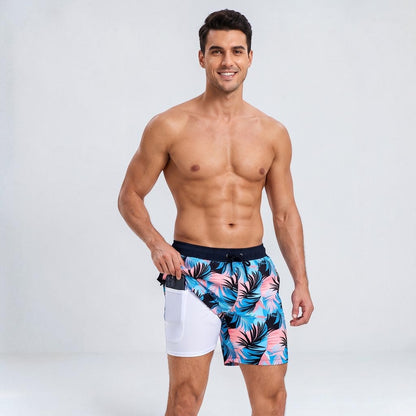 Montarello Men’s Compression-Lined Swim Shorts