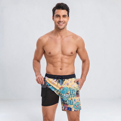 Montarello Men’s Compression-Lined Swim Shorts