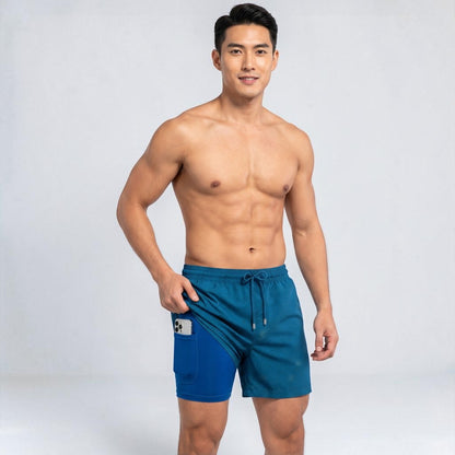 Montarello Men’s Compression-Lined Swim Shorts