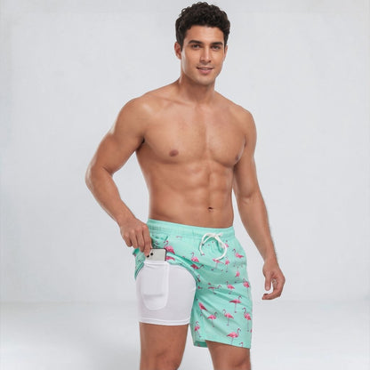 Montarello Men’s Compression-Lined Swim Shorts