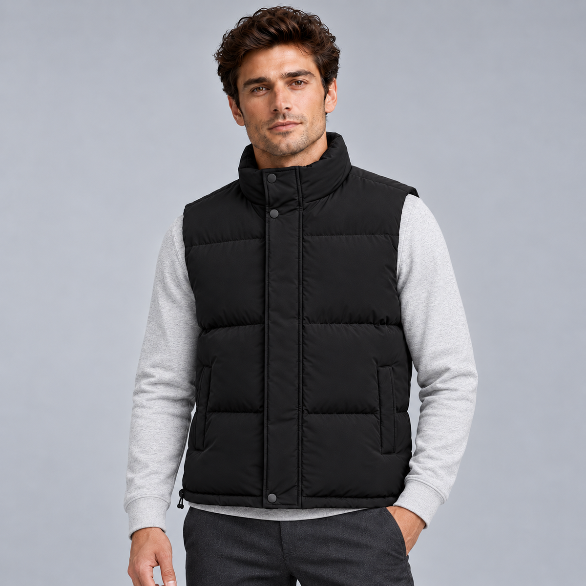 Montarello Men's Gilet Quilted Zip Front Lightweight