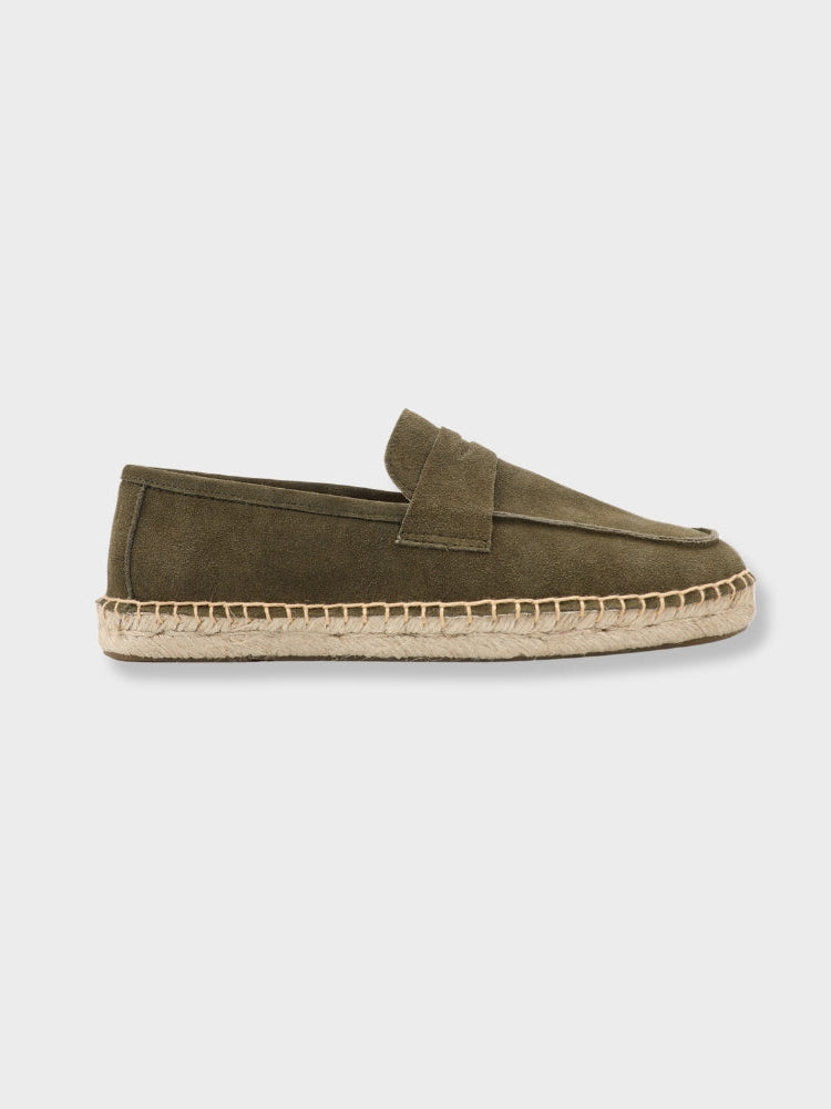 Montarello Men's Suede-Look Slip-On Espadrille Holiday Loafers