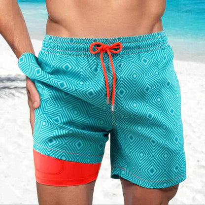 Montarello Men’s Compression-Lined Swim Shorts
