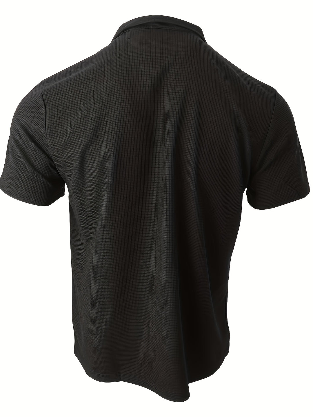 Montarello Men's Textured Knit Polo Shirt Open Collar