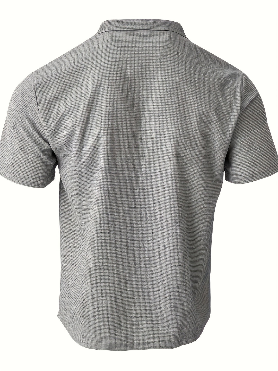 Montarello Men's Textured Knit Polo Shirt Open Collar