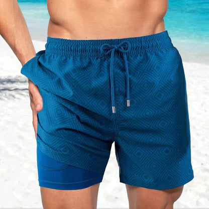 Montarello Men’s Compression-Lined Swim Shorts