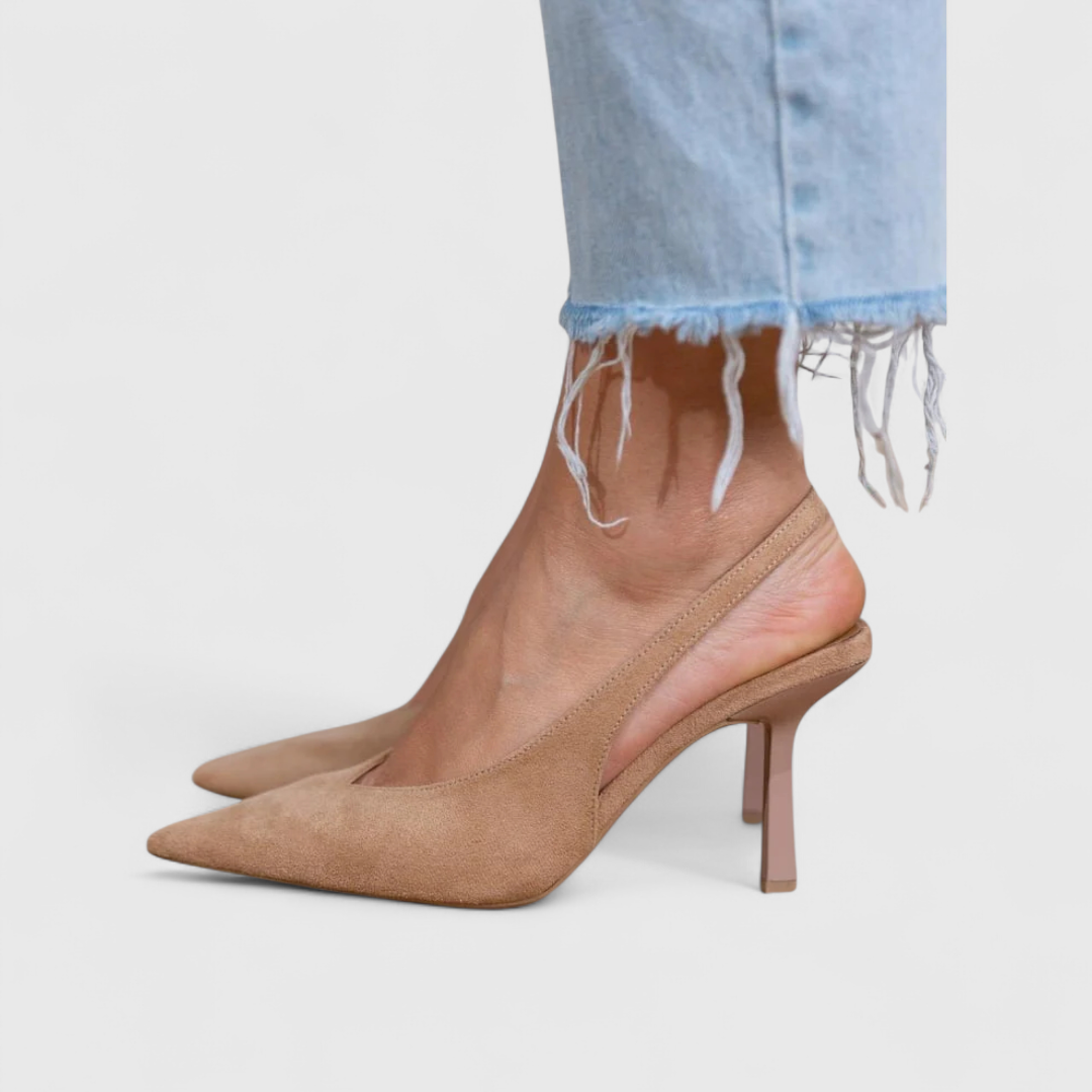 Montarello Women's Pointed-Toe Slingback Occasion Heels