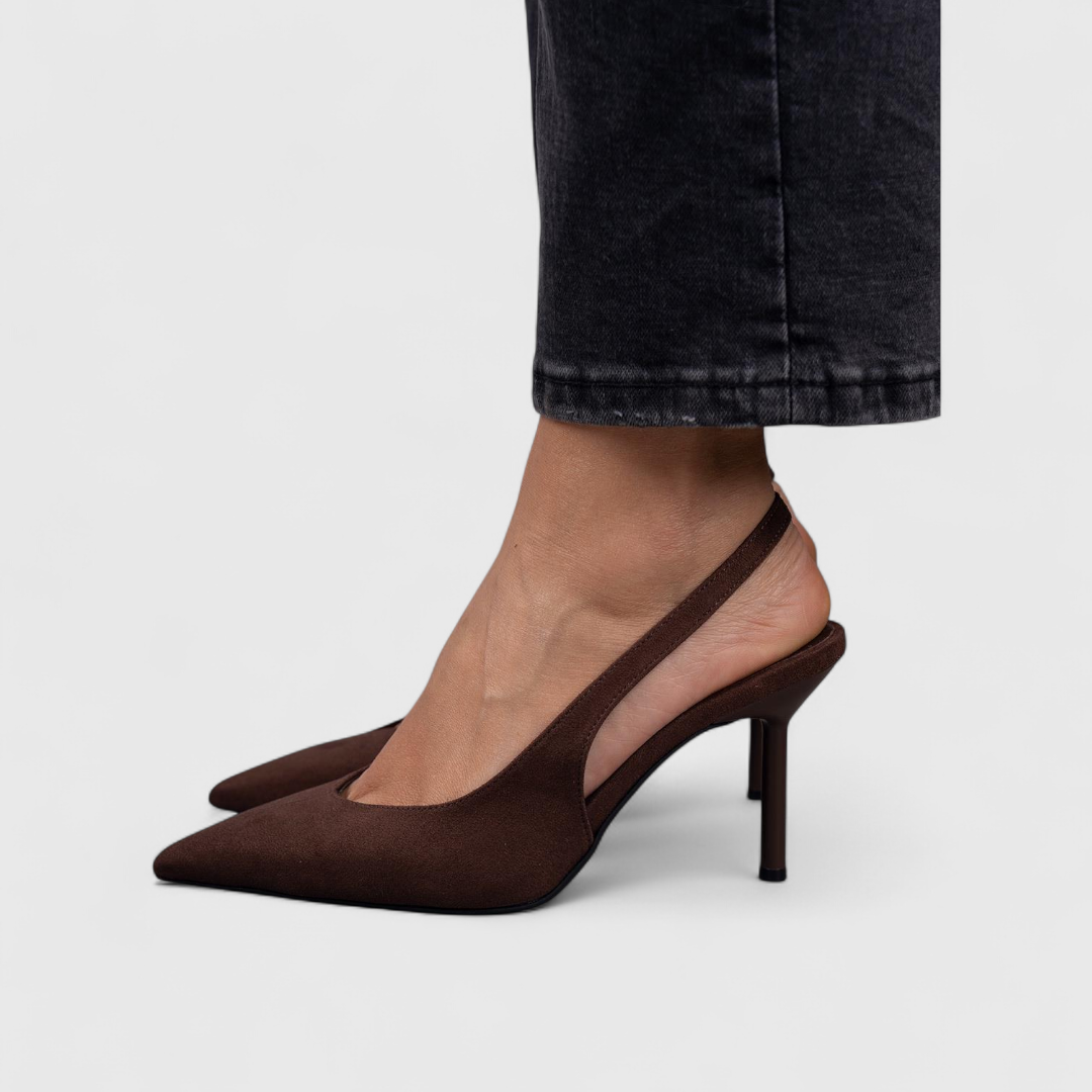 Montarello Women's Pointed-Toe Slingback Occasion Heels