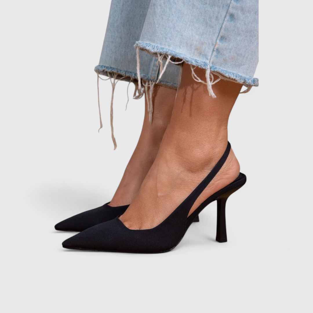 Montarello Women's Pointed-Toe Slingback Occasion Heels