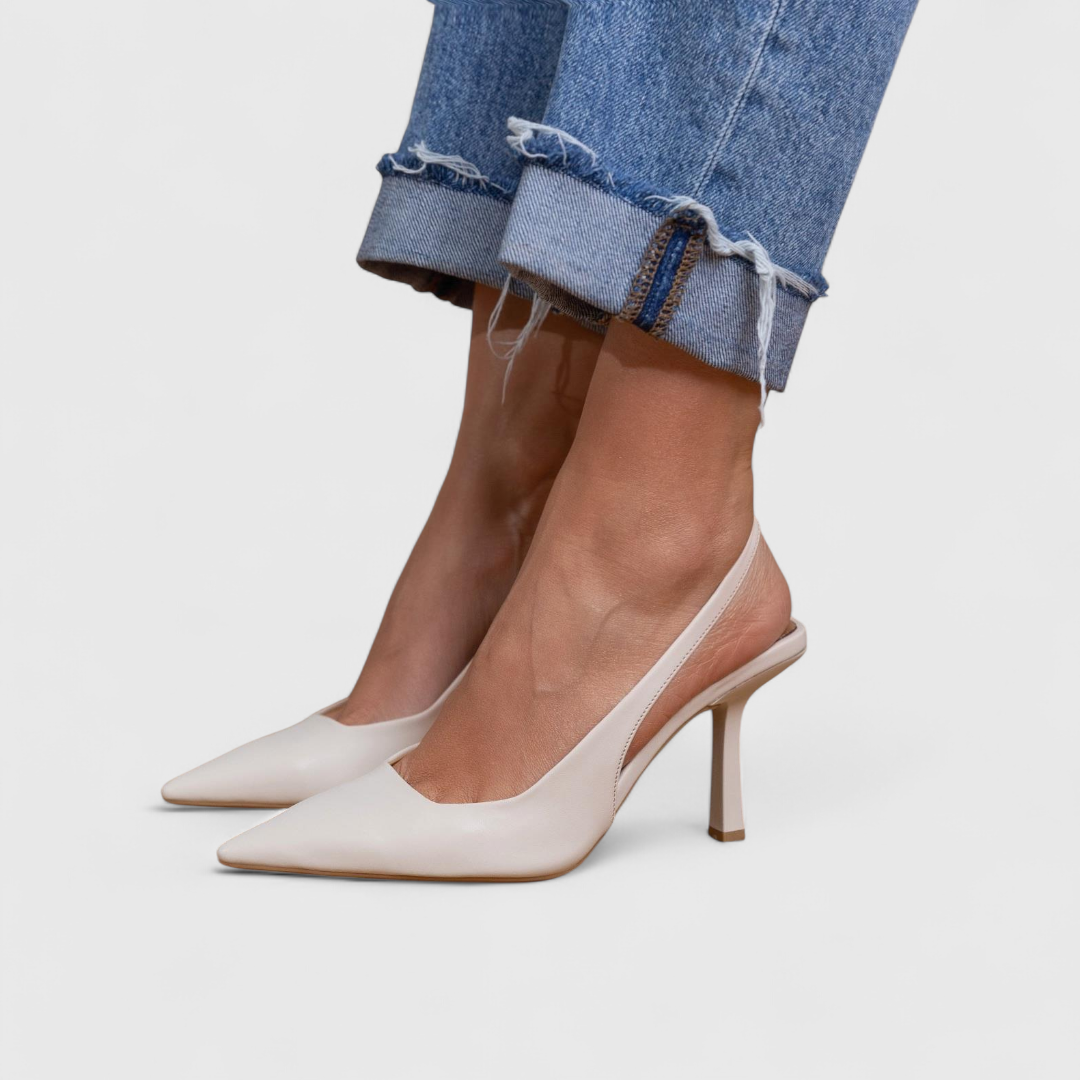 Montarello Women's Pointed-Toe Slingback Occasion Heels