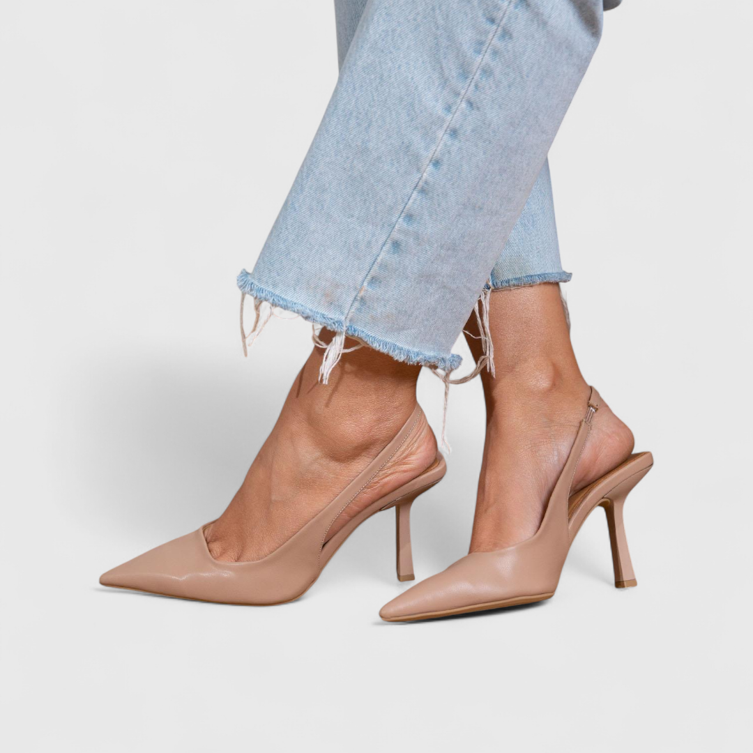 Montarello Women's Pointed-Toe Slingback Occasion Heels
