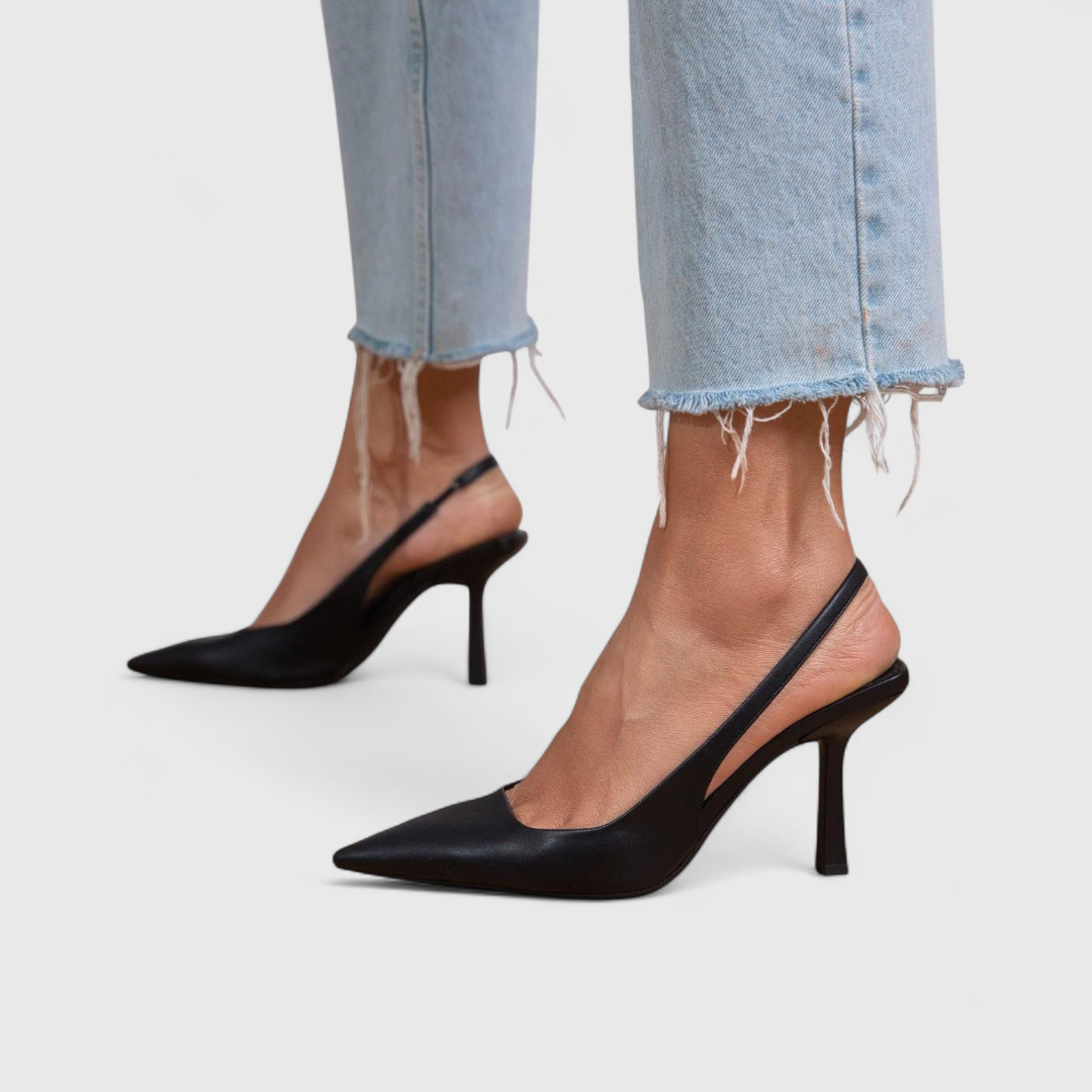 Montarello Women's Pointed-Toe Slingback Occasion Heels