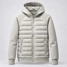 Montarello Men's Hooded Down Jacket with Quilted Panels
