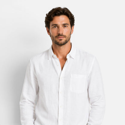 Montarello Men's Linen-Look Shirt & Trousers Set