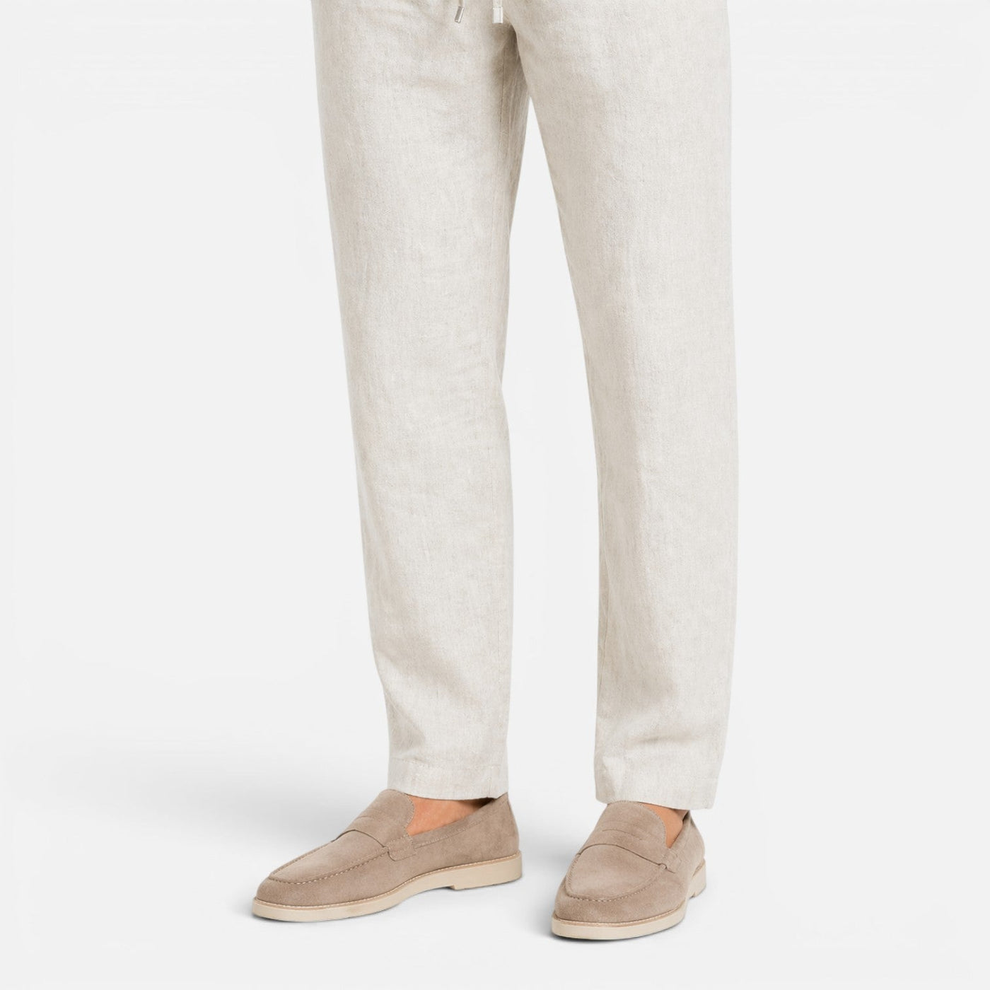 Montarello Men's Linen-Look Long-Sleeve Shirt & Trousers Co-Ord Set