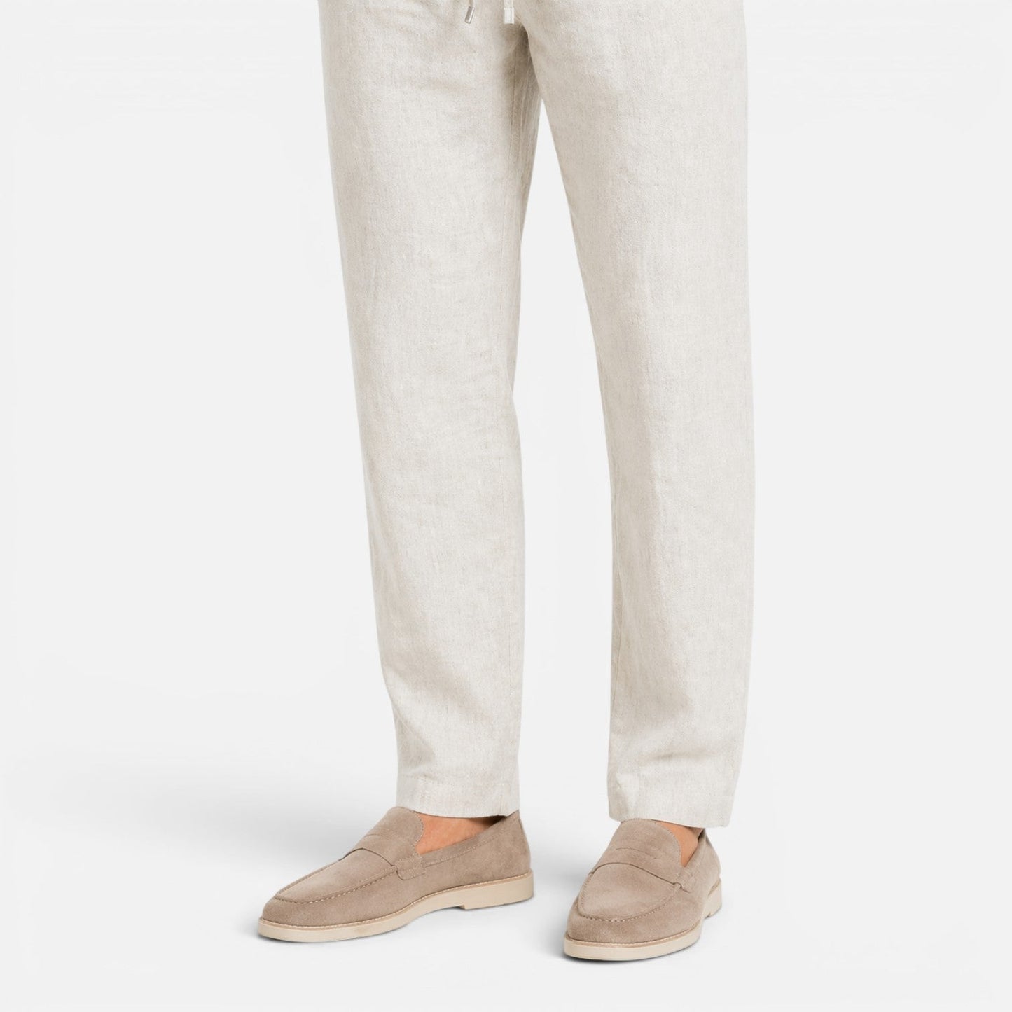 Montarello Men's Linen-Look Shirt & Trousers Set