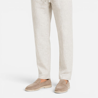 Montarello Men's Linen-Look Shirt & Trousers Set