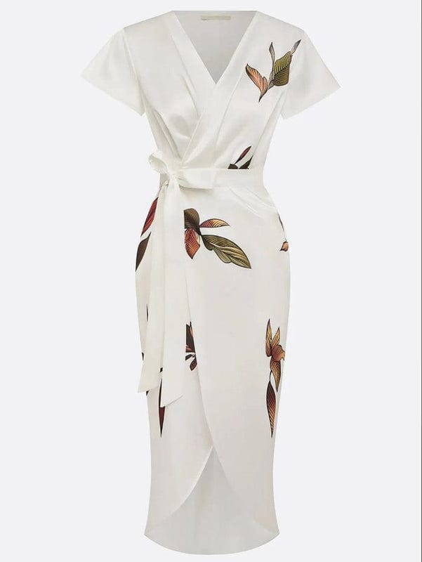 Montarello V-Neck Ruffle Women's Summer Dress