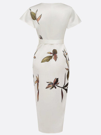 Montarello V-Neck Ruffle Women's Summer Dress