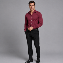 Montarello Men's Slim Fit Satin-Look Stretch Shirt