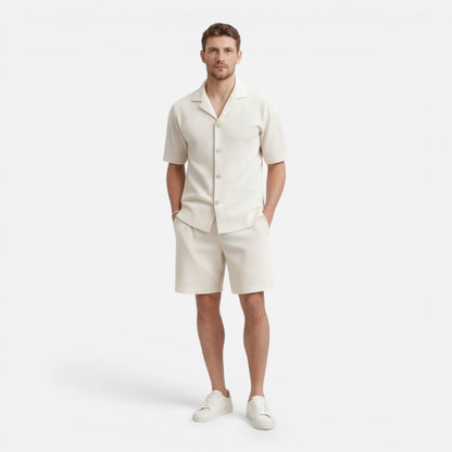 Ensemble chemise texturée et short pour homme Montarello
