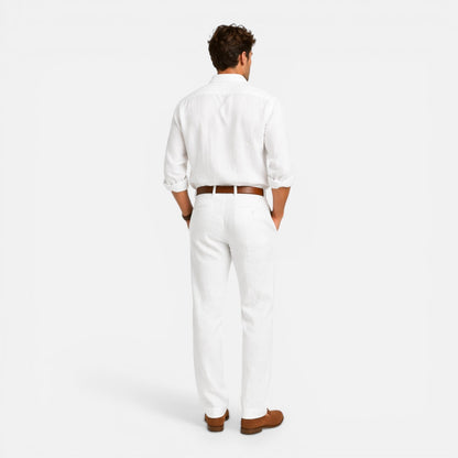 Montarello Men's Linen-Look Trousers