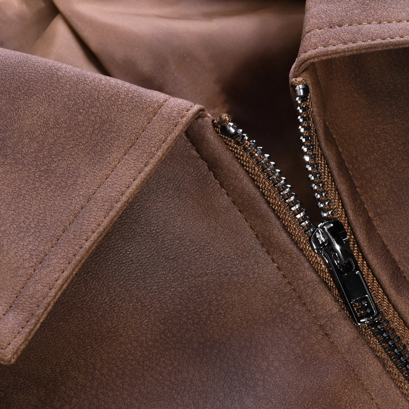 Montarello Men's Jacket Leather-Look Zip Up