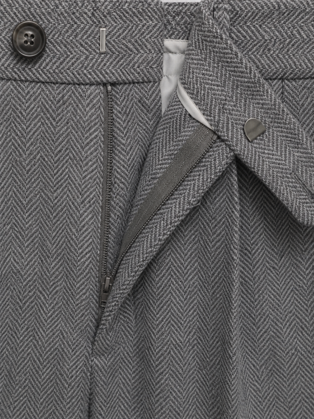 Pantalon homme Montarello à chevrons, taille haute, plissé