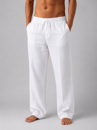 Montarello Men's Linen-Look Trousers