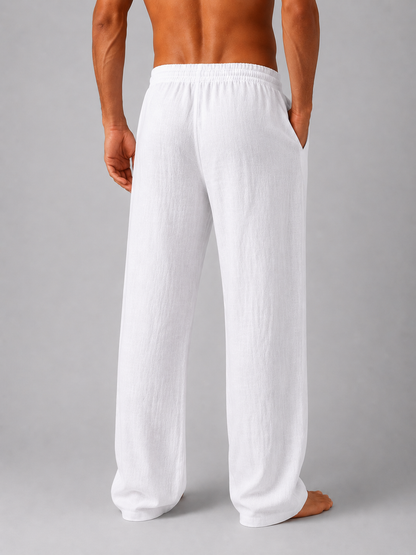 Montarello Men's Linen-Look Trousers
