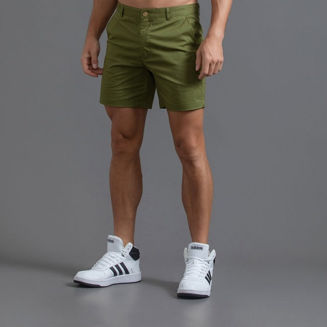 Montarello Men's Tailored Knee-Length Summer Chino Shorts