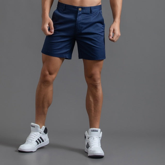 Montarello Men's Tailored Knee-Length Summer Chino Shorts