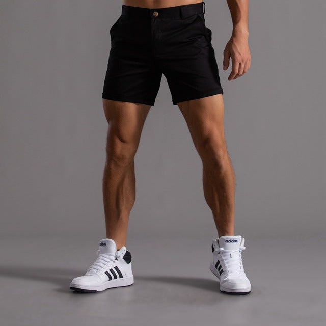 Montarello Men's Tailored Knee-Length Summer Chino Shorts