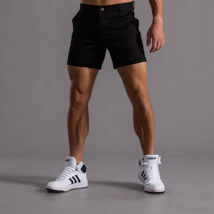 Montarello Men's Tailored Knee-Length Summer Chino Shorts