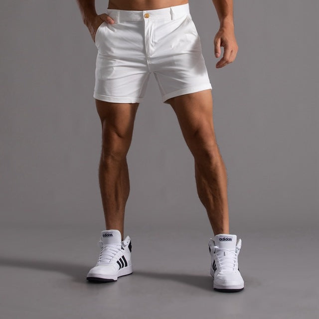 Montarello Men's Tailored Knee-Length Summer Chino Shorts