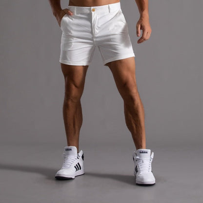 Montarello Men's Tailored Knee-Length Summer Chino Shorts