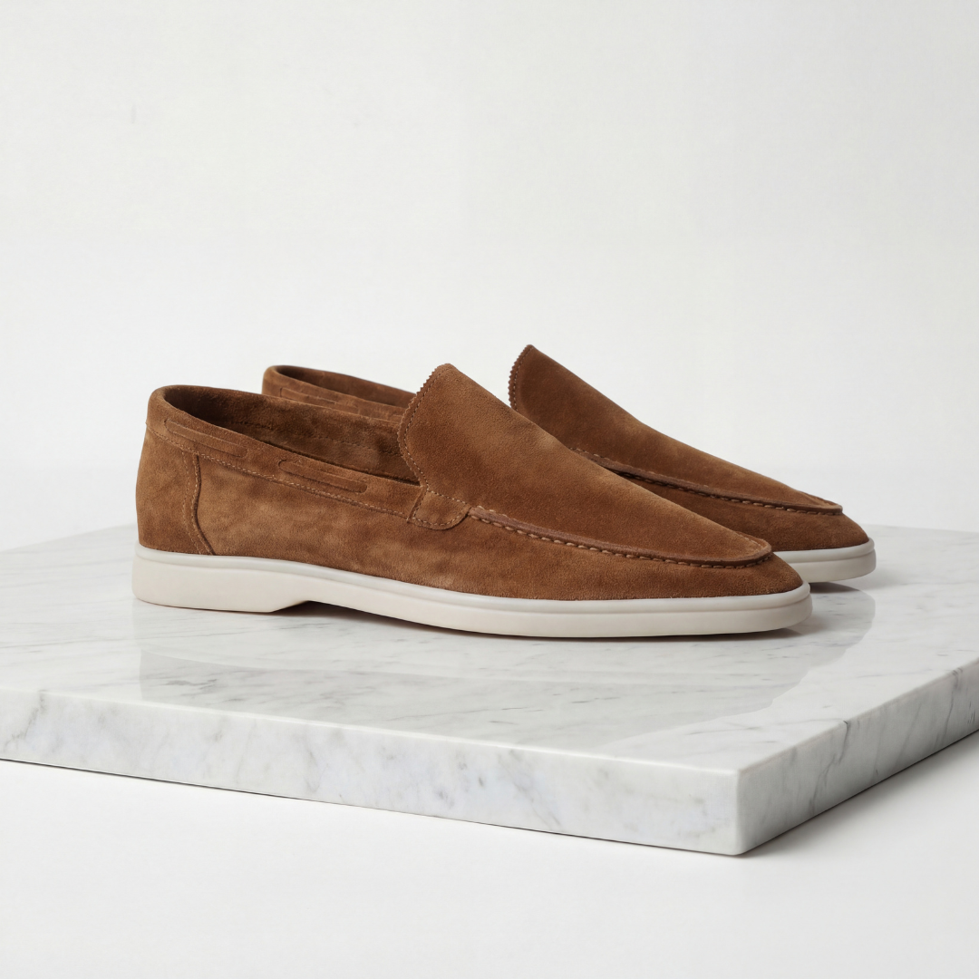 Montarello Men's Suede-Look Slip-On Loafers
