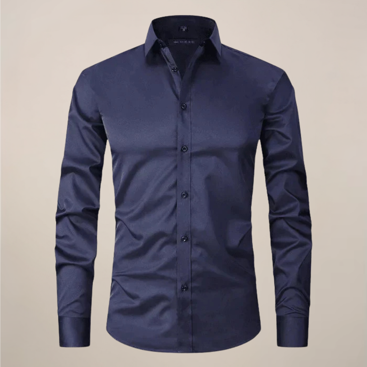 Montarello Men's Wrinkle-Free Formal Shirt with Point Collar