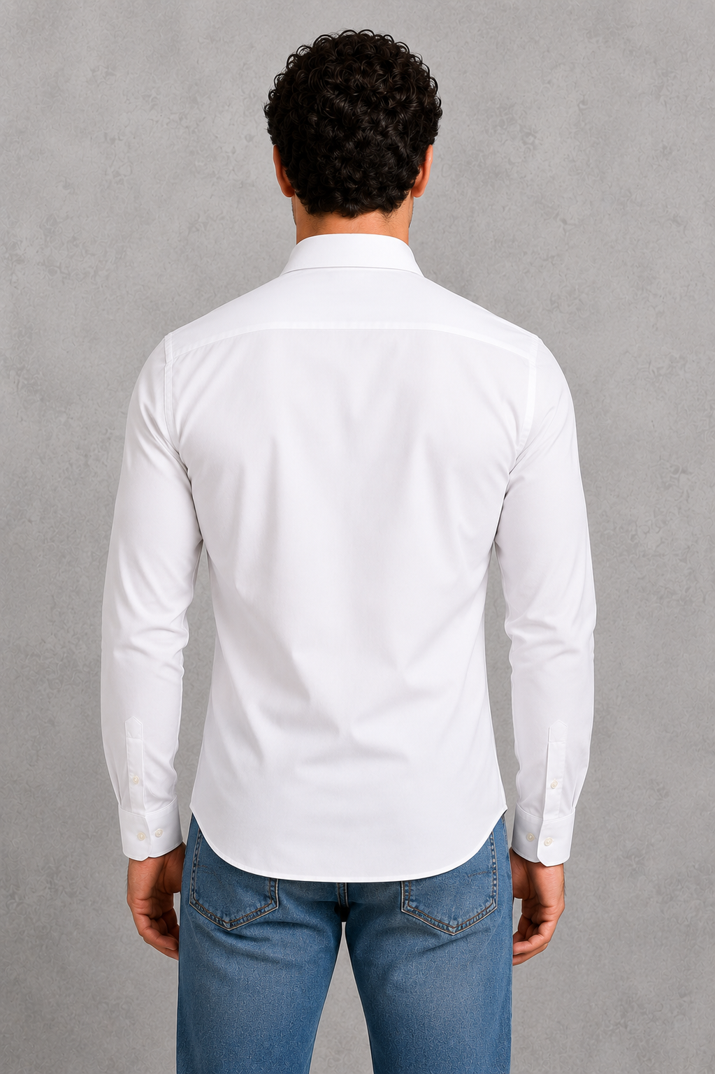 Montarello Men's Wrinkle-Free Formal Shirt with Point Collar