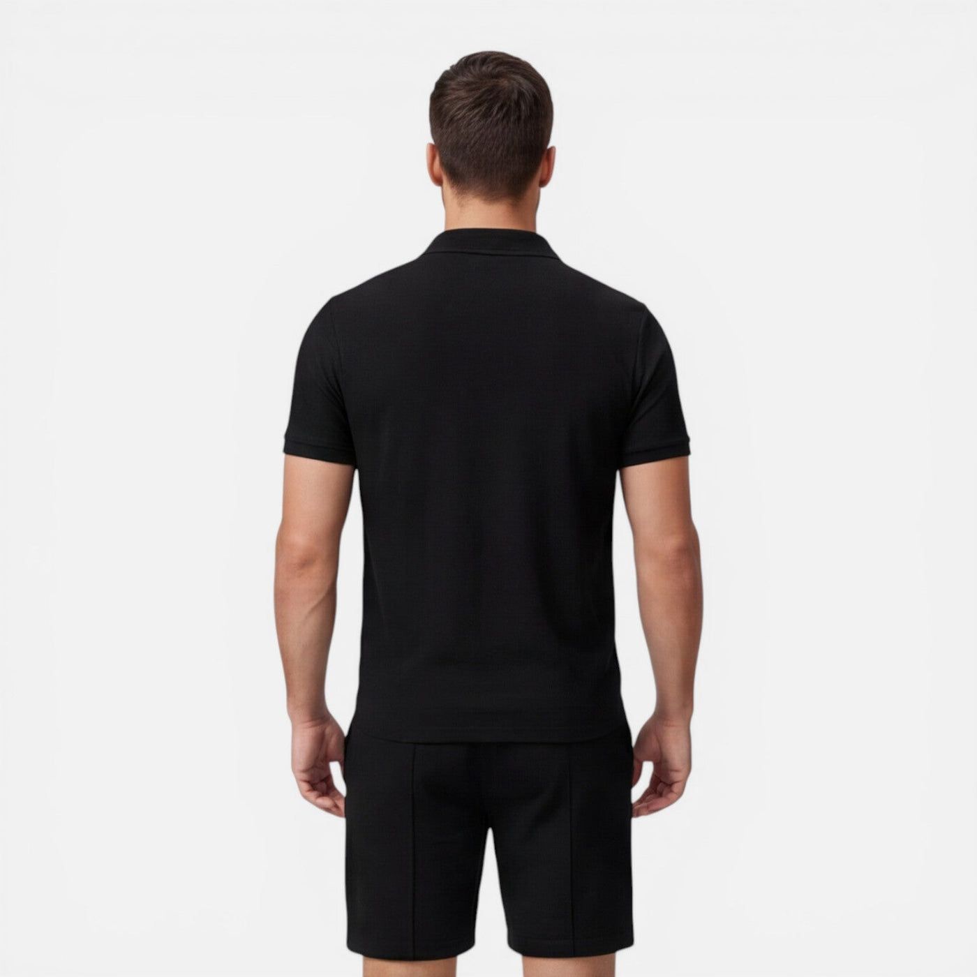 Montarello Men's Slim Fit Polo Shirt & Shorts Co-Ord Set
