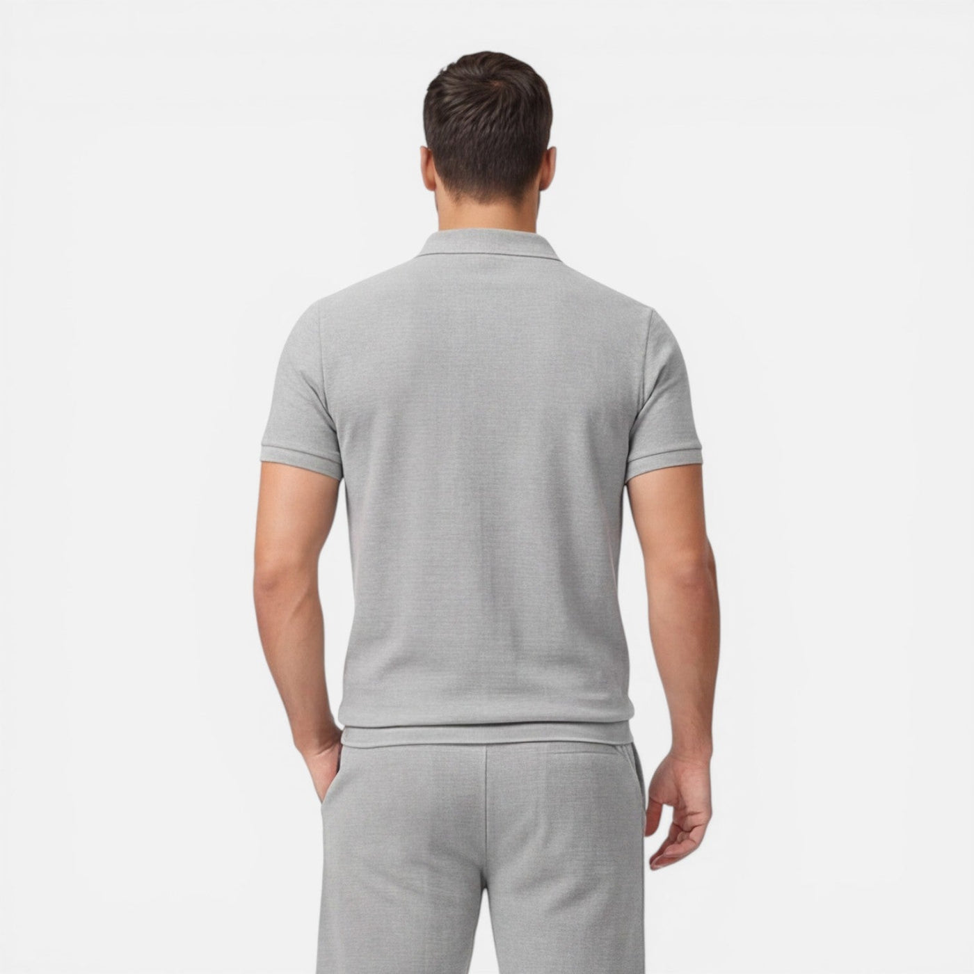 Montarello Men's Slim Fit Polo Shirt & Shorts Co-Ord Set