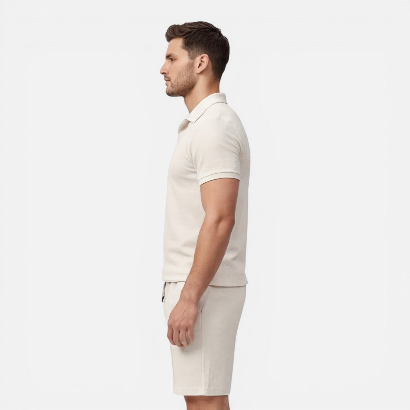 Montarello Men's Slim Fit Polo Shirt & Shorts Co-Ord Set