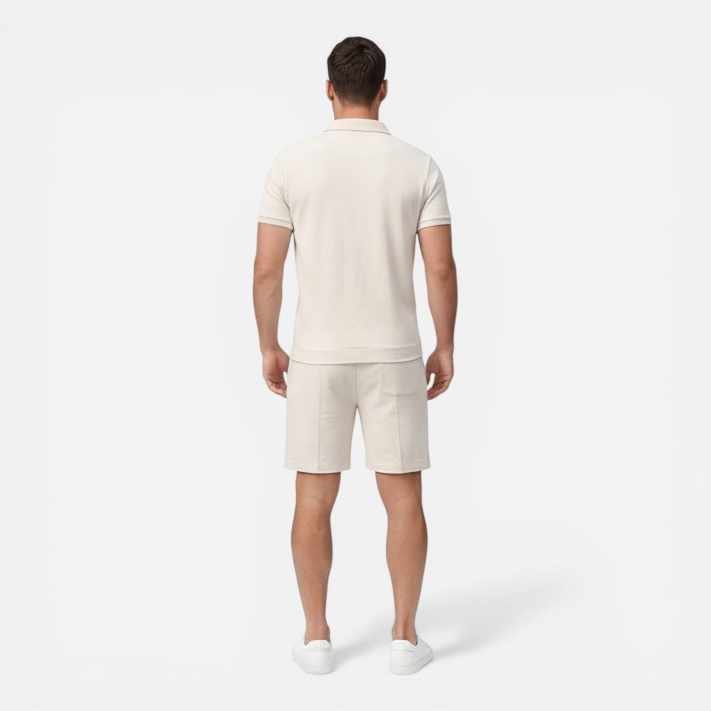 Montarello Men's Slim Fit Polo Shirt & Shorts Co-Ord Set