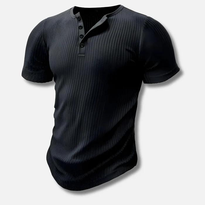 Montarello Men's Muscle Fit Henley T-Shirt