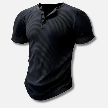 Montarello Men's Muscle Fit Henley T-Shirt