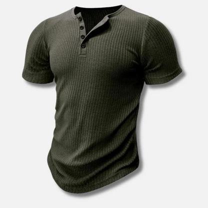 Montarello Men's Muscle Fit Henley T-Shirt