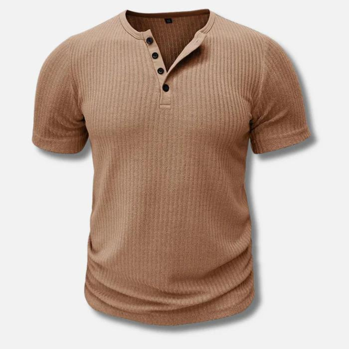 Montarello Men's Muscle Fit Henley T-Shirt
